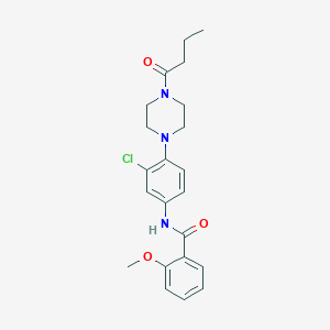 N-[4-(4-butanoylpiperazin-1-yl)-3-chlorophenyl]-2-methoxybenzamide