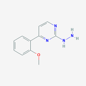 molecular formula C11H12N4O B2368245 2-Hydrazino-4-(2-methoxyphenyl)pyrimidine CAS No. 1211451-37-4