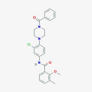 N-[4-(4-benzoyl-1-piperazinyl)-3-chlorophenyl]-2-methoxy-3-methylbenzamide