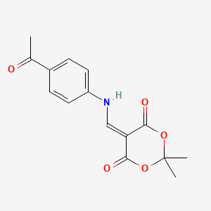 molecular formula C15H15NO5 B2368280 5-{[(4-acetylphenyl)amino]methylidene}-2,2-dimethyl-1,3-dioxane-4,6-dione CAS No. 97545-50-1