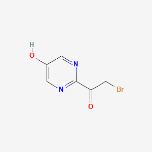 molecular formula C6H5BrN2O2 B2368283 2-bromo-1-(5-hydroxypyrimidin-2-yl)ethan-1-one CAS No. 1688629-25-5