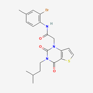 molecular formula C20H22BrN3O3S B2368298 N-(2-bromo-4-methylphenyl)-2-[3-(3-methylbutyl)-2,4-dioxo-3,4-dihydrothieno[3,2-d]pyrimidin-1(2H)-yl]acetamide CAS No. 1252825-93-6