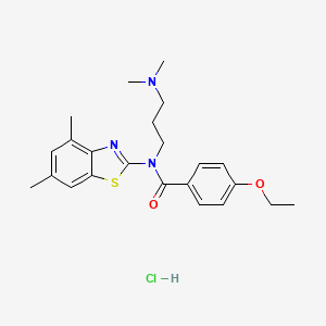 molecular formula C23H30ClN3O2S B2368302 N-(3-(dimethylamino)propyl)-N-(4,6-dimethylbenzo[d]thiazol-2-yl)-4-ethoxybenzamide hydrochloride CAS No. 1217047-28-3