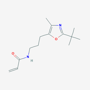 N-[3-(2-Tert-butyl-4-methyl-1,3-oxazol-5-yl)propyl]prop-2-enamide