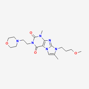 8-(3-methoxypropyl)-1,7-dimethyl-3-(2-morpholinoethyl)-1H-imidazo[2,1-f]purine-2,4(3H,8H)-dione