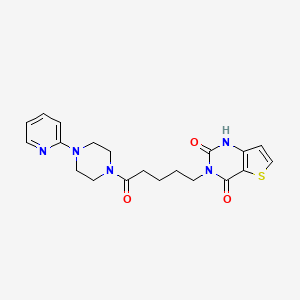 3-[5-oxo-5-(4-pyridin-2-ylpiperazin-1-yl)pentyl]-1H-thieno[3,2-d]pyrimidine-2,4-dione