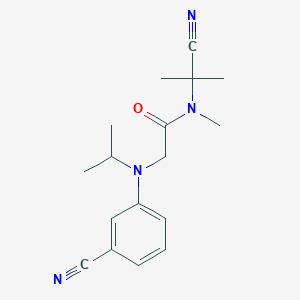 N-(1-cyano-1-methylethyl)-2-[(3-cyanophenyl)(propan-2-yl)amino]-N-methylacetamide