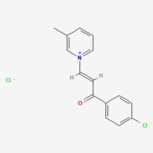 1-(4-Chlorophenyl)-3-(3-methylpyridinium-1-yl)prop-2-en-1-one chloride