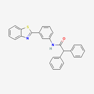 molecular formula C27H20N2OS B2368347 N-[3-(1,3-benzothiazol-2-yl)phenyl]-2,2-diphenylacetamide CAS No. 303796-76-1