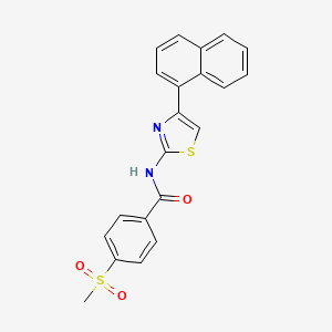 4-(methylsulfonyl)-N-(4-(naphthalen-1-yl)thiazol-2-yl)benzamide
