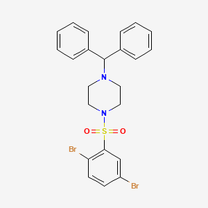 1-Benzhydryl-4-((2,5-dibromophenyl)sulfonyl)piperazine