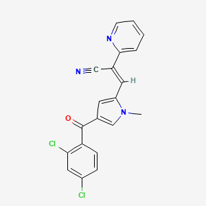 (Z)-3-[4-(2,4-dichlorobenzoyl)-1-methylpyrrol-2-yl]-2-pyridin-2-ylprop-2-enenitrile