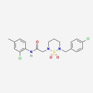 2-[6-(4-chlorobenzyl)-1,1-dioxido-1,2,6-thiadiazinan-2-yl]-N-(2-chloro-4-methylphenyl)acetamide
