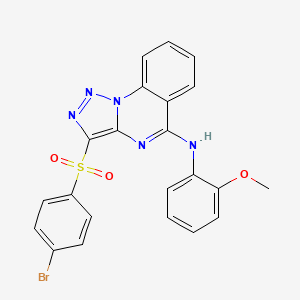 molecular formula C22H16BrN5O3S B2368362 3-(4-BROMOBENZENESULFONYL)-N-(2-METHOXYPHENYL)-[1,2,3]TRIAZOLO[1,5-A]QUINAZOLIN-5-AMINE CAS No. 895640-63-8