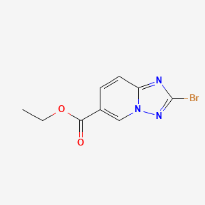 molecular formula C9H8BrN3O2 B2368377 Ethyl 2-bromo-[1,2,4]triazolo[1,5-a]pyridine-6-carboxylate CAS No. 2092064-02-1