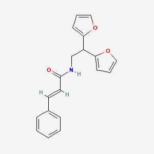 molecular formula C19H17NO3 B2368389 N-(2,2-di(furan-2-yl)ethyl)cinnamamide CAS No. 2097939-90-5