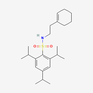 molecular formula C23H37NO2S B2368392 N-[2-(cyclohex-1-en-1-yl)ethyl]-2,4,6-tris(propan-2-yl)benzene-1-sulfonamide CAS No. 780788-42-3