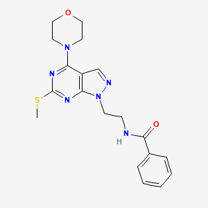 molecular formula C19H22N6O2S B2368394 N-(2-(6-(methylthio)-4-morpholino-1H-pyrazolo[3,4-d]pyrimidin-1-yl)ethyl)benzamide CAS No. 941948-59-0