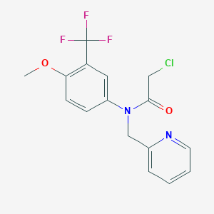 molecular formula C16H14ClF3N2O2 B2368396 2-chloro-N-[4-methoxy-3-(trifluoromethyl)phenyl]-N-(pyridin-2-ylmethyl)acetamide CAS No. 1397185-99-7