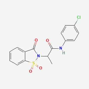 N-(4-chlorophenyl)-2-(1,1-dioxido-3-oxobenzo[d]isothiazol-2(3H)-yl)propanamide