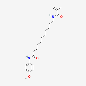 molecular formula C22H34N2O3 B2368407 N-(4-methoxyphenyl)-11-(2-methylprop-2-enoylamino)undecanamide CAS No. 866137-20-4