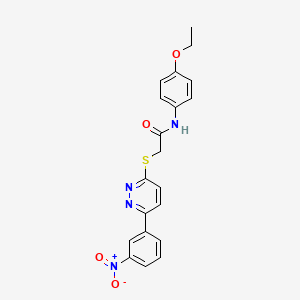 molecular formula C20H18N4O4S B2368418 N-(4-ethoxyphenyl)-2-{[6-(3-nitrophenyl)pyridazin-3-yl]sulfanyl}acetamide CAS No. 893997-51-8