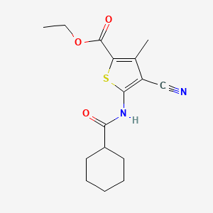 Ethyl 4-cyano-5-(cyclohexanecarboxamido)-3-methylthiophene-2-carboxylate