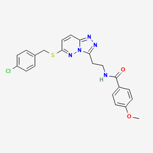 N-(2-(6-((4-chlorobenzyl)thio)-[1,2,4]triazolo[4,3-b]pyridazin-3-yl)ethyl)-4-methoxybenzamide