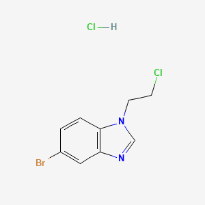 molecular formula C9H9BrCl2N2 B2368428 5-Bromo-1-(2-chloroethyl)benzimidazole;hydrochloride CAS No. 2445786-38-7