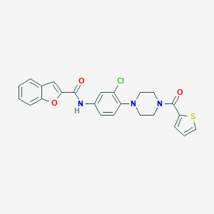 N-{3-chloro-4-[4-(2-thienylcarbonyl)-1-piperazinyl]phenyl}-1-benzofuran-2-carboxamide