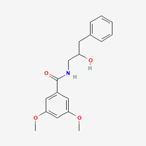 molecular formula C18H21NO4 B2368434 N-(2-hydroxy-3-phenylpropyl)-3,5-dimethoxybenzamide CAS No. 1351591-76-8