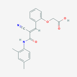 molecular formula C20H18N2O4 B2368436 2-[2-[(E)-2-cyano-3-(2,4-dimethylanilino)-3-oxoprop-1-enyl]phenoxy]acetic acid CAS No. 1054547-38-4