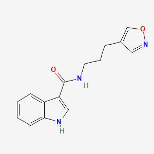 molecular formula C15H15N3O2 B2368464 N-[3-(1,2-oxazol-4-yl)propyl]-1H-indole-3-carboxamide CAS No. 1903332-92-2