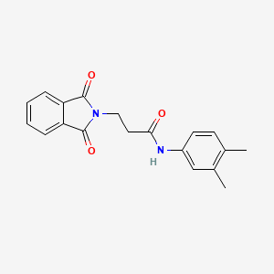 molecular formula C19H18N2O3 B2368465 N-(3,4-dimethylphenyl)-3-(1,3-dioxoisoindol-2-yl)propanamide CAS No. 313267-27-5