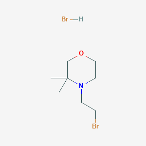 B2368484 4-(2-Bromoethyl)-3,3-dimethylmorpholine;hydrobromide CAS No. 2243513-12-2