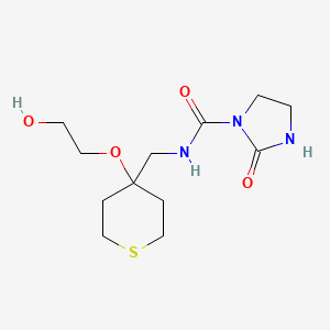 N-((4-(2-hydroxyethoxy)tetrahydro-2H-thiopyran-4-yl)methyl)-2-oxoimidazolidine-1-carboxamide