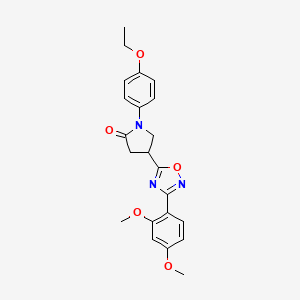 4-(3-(2,4-Dimethoxyphenyl)-1,2,4-oxadiazol-5-yl)-1-(4-ethoxyphenyl)pyrrolidin-2-one
