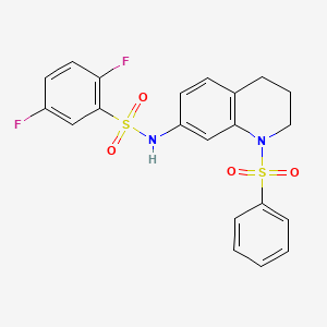 2,5-difluoro-N-(1-(phenylsulfonyl)-1,2,3,4-tetrahydroquinolin-7-yl)benzenesulfonamide