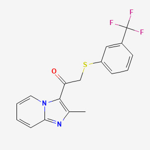 1-(2-Methylimidazo[1,2-a]pyridin-3-yl)-2-{[3-(trifluoromethyl)phenyl]sulfanyl}-1-ethanone