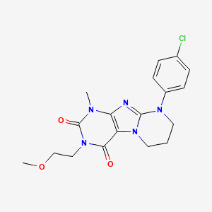 9-(4-chlorophenyl)-3-(2-methoxyethyl)-1-methyl-7,8-dihydro-6H-purino[7,8-a]pyrimidine-2,4-dione