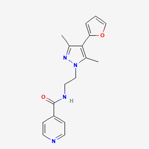 N-(2-(4-(furan-2-yl)-3,5-dimethyl-1H-pyrazol-1-yl)ethyl)isonicotinamide