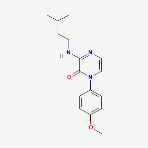 1-(4-methoxyphenyl)-3-[(3-methylbutyl)amino]pyrazin-2(1H)-one