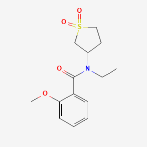 molecular formula C14H19NO4S B2368511 N-(1,1-dioxidotetrahydrothiophen-3-yl)-N-ethyl-2-methoxybenzamide CAS No. 898424-98-1