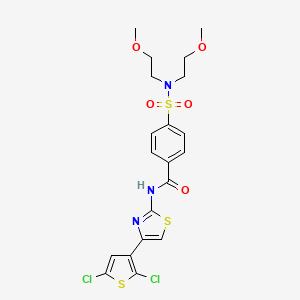 4-[bis(2-methoxyethyl)sulfamoyl]-N-[4-(2,5-dichlorothiophen-3-yl)-1,3-thiazol-2-yl]benzamide