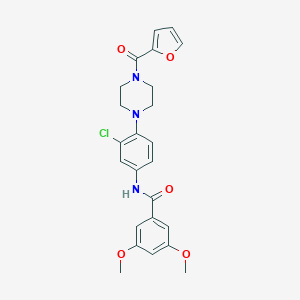 N-{3-chloro-4-[4-(2-furoyl)-1-piperazinyl]phenyl}-3,5-dimethoxybenzamide