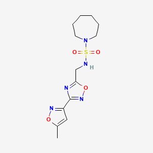 N-{[3-(5-methyl-1,2-oxazol-3-yl)-1,2,4-oxadiazol-5-yl]methyl}azepane-1-sulfonamide