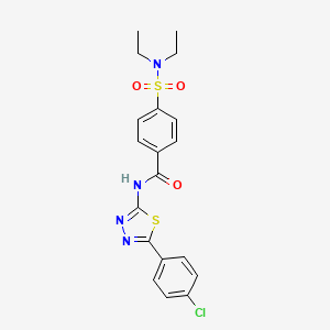 N-(5-(4-chlorophenyl)-1,3,4-thiadiazol-2-yl)-4-(N,N-diethylsulfamoyl)benzamide