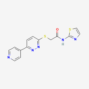 2-((6-(pyridin-4-yl)pyridazin-3-yl)thio)-N-(thiazol-2-yl)acetamide
