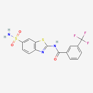 N-(6-sulfamoylbenzo[d]thiazol-2-yl)-3-(trifluoromethyl)benzamide