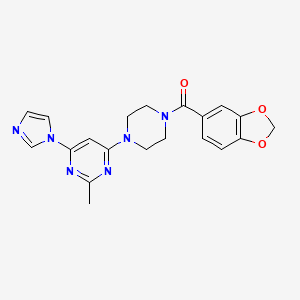 (4-(6-(1H-imidazol-1-yl)-2-methylpyrimidin-4-yl)piperazin-1-yl)(benzo[d][1,3]dioxol-5-yl)methanone